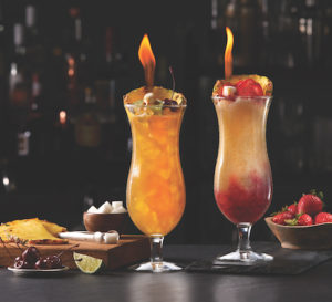 Mai Tai and Frozen Lava Flow cocktails