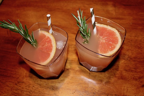 Grapefruit rosemary cocktail