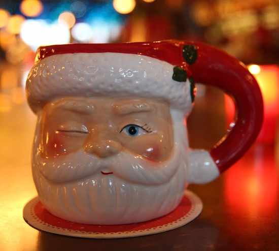 Westbound Santa mug