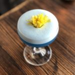 Blue lilies cocktail from Prohibition Savannah