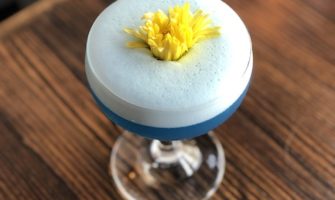 Blue lilies cocktail from Prohibition Savannah