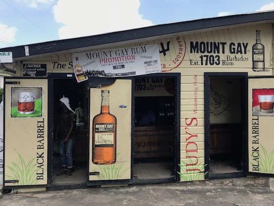 A Mount Gay rum shop on Barbado