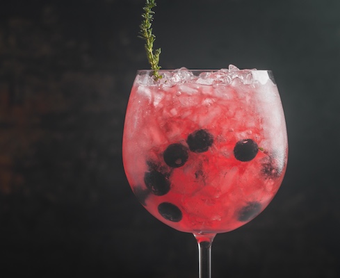 Blueberry + Cranberry Collins