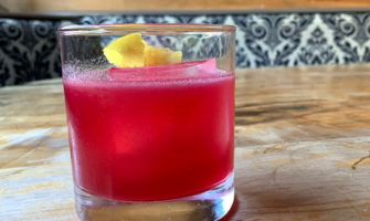 Cran-Raspberry Negroni cocktail