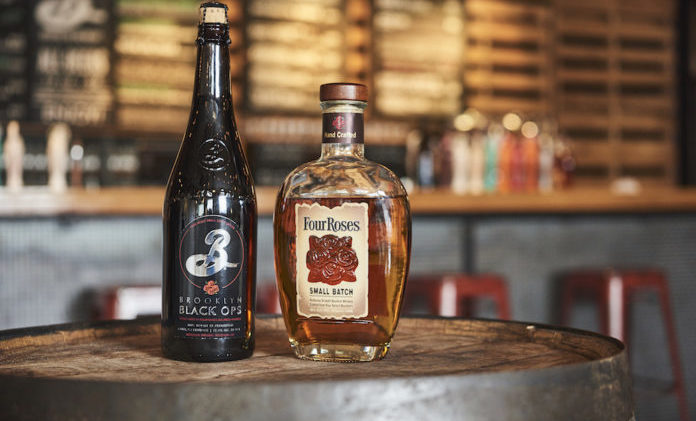 The 2020 Brooklyn Black Ops aged in Four Roses Small Batch Bourbon barrels.