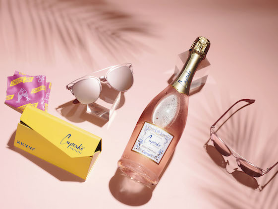 Cupcake Prosecco Rosé-inspired sunglasses