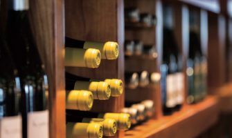 Wine rack at The Ritz-Carlton Lake Tahoe
