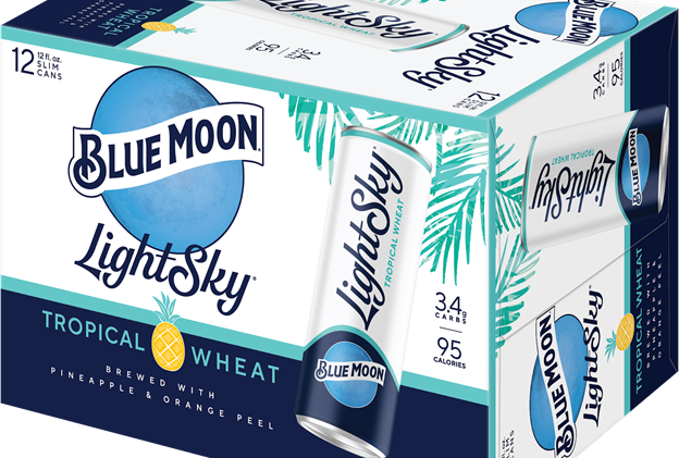 Blue Moon LightSky Tropical Wheat beer.