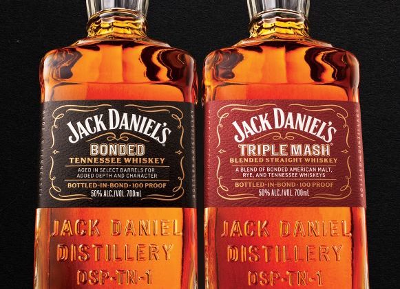 Jack Daniel’s Bonded Tennessee Whiskey and Jack Daniel’s Triple Mash Blended Straight Whiskey.