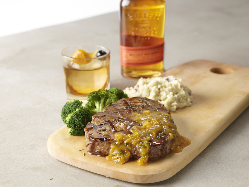 Smokey Bones works with several supplier partners to integrate beer or spirits into the menu items, such as a Bulleit bourbon-glazed pork dish.