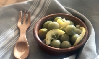 Green tomato olives at Rhubarb restaurant in Asheville, NC
