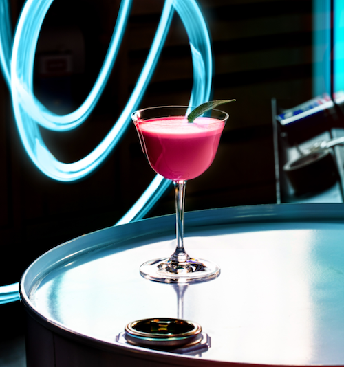 Fearless Club magenta cocktail