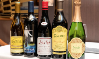 bottles of Caymus Vineyards wines