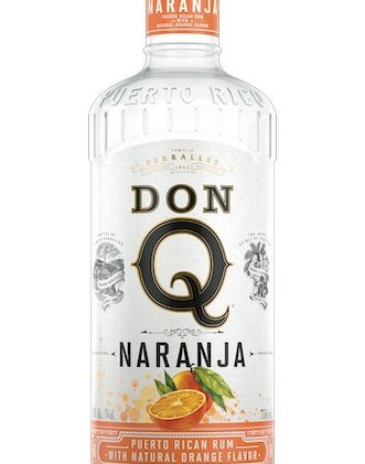 a bottle of Don Q Naranja rum