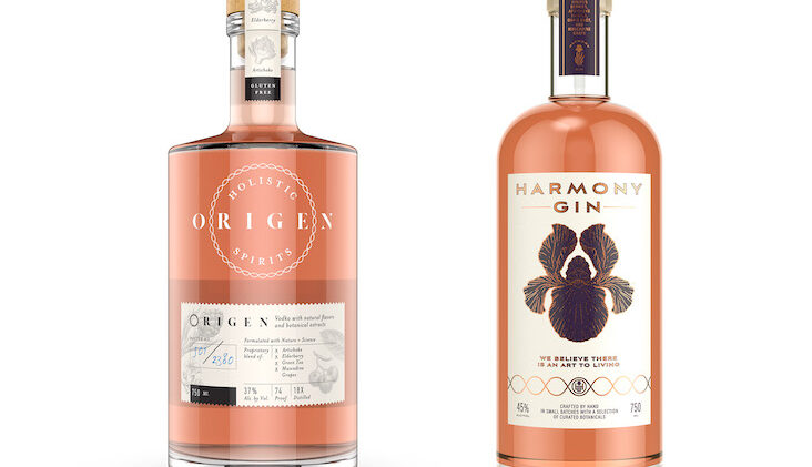 Origen specialty vodka and Harmony Gin