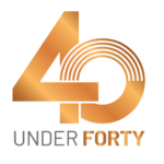 40 under 40 program logo
