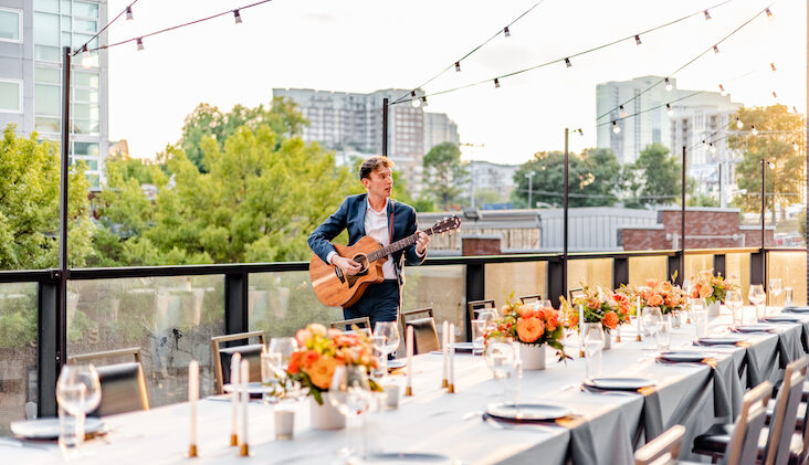 A dinner party at Thompson Nashville’s Goldtop Terrace