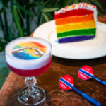 Flight Club's Pride Cocktail and Rainbow Cake