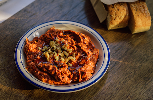 Muhammara, a cold meze that inspired the Muhammara & a Rock cocktail at Doya in Miami