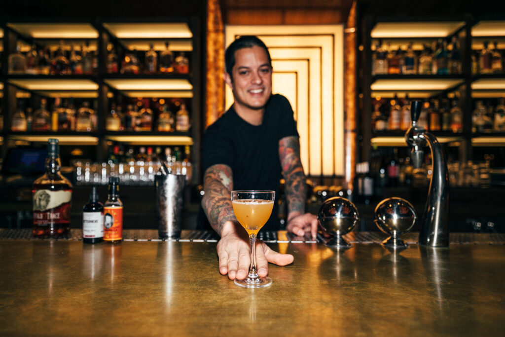 bartender Gabe Sanchez at Midnight Rambler in Dallas