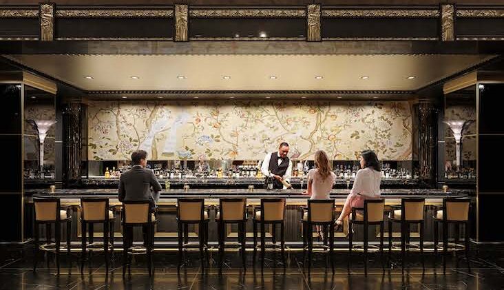 The Peacock Alley Bar at Waldorf Astoria New York