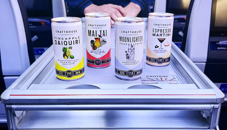 Crafthouse Cocktails on United Airlines cart